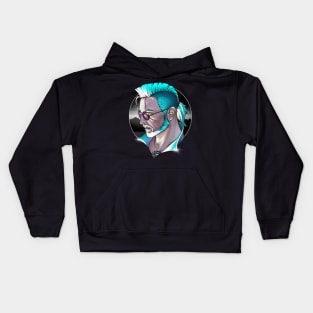 Cyberpunk Wolf [MIDNIGHT] Kids Hoodie